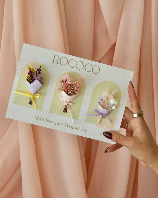 Rococo Mini Preserved Bouquet Magnet Set image 1