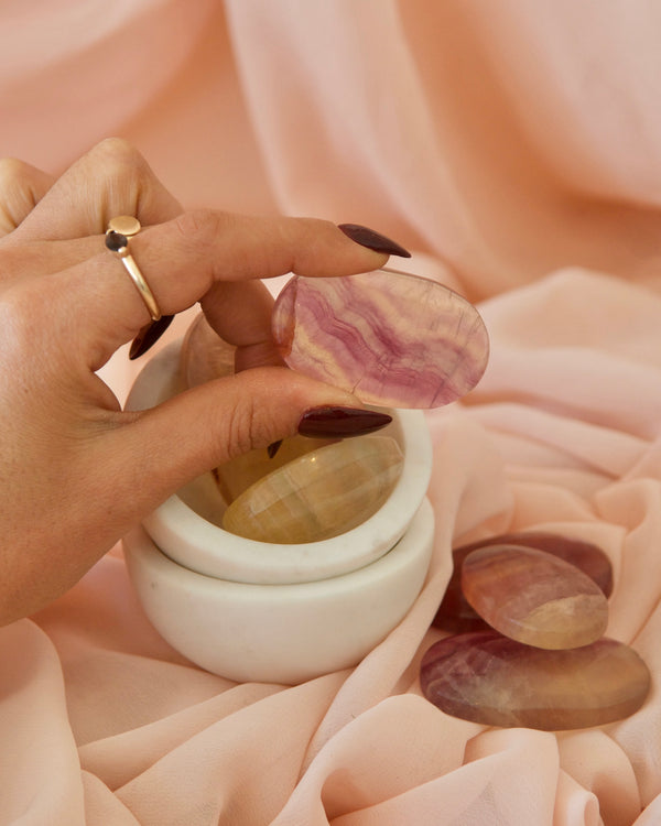 Rainbow Fluorite Worry Stone image 1