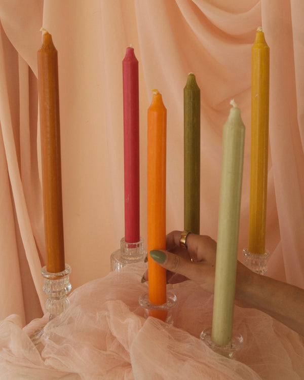 Taper Candle Pair + Holders image 3