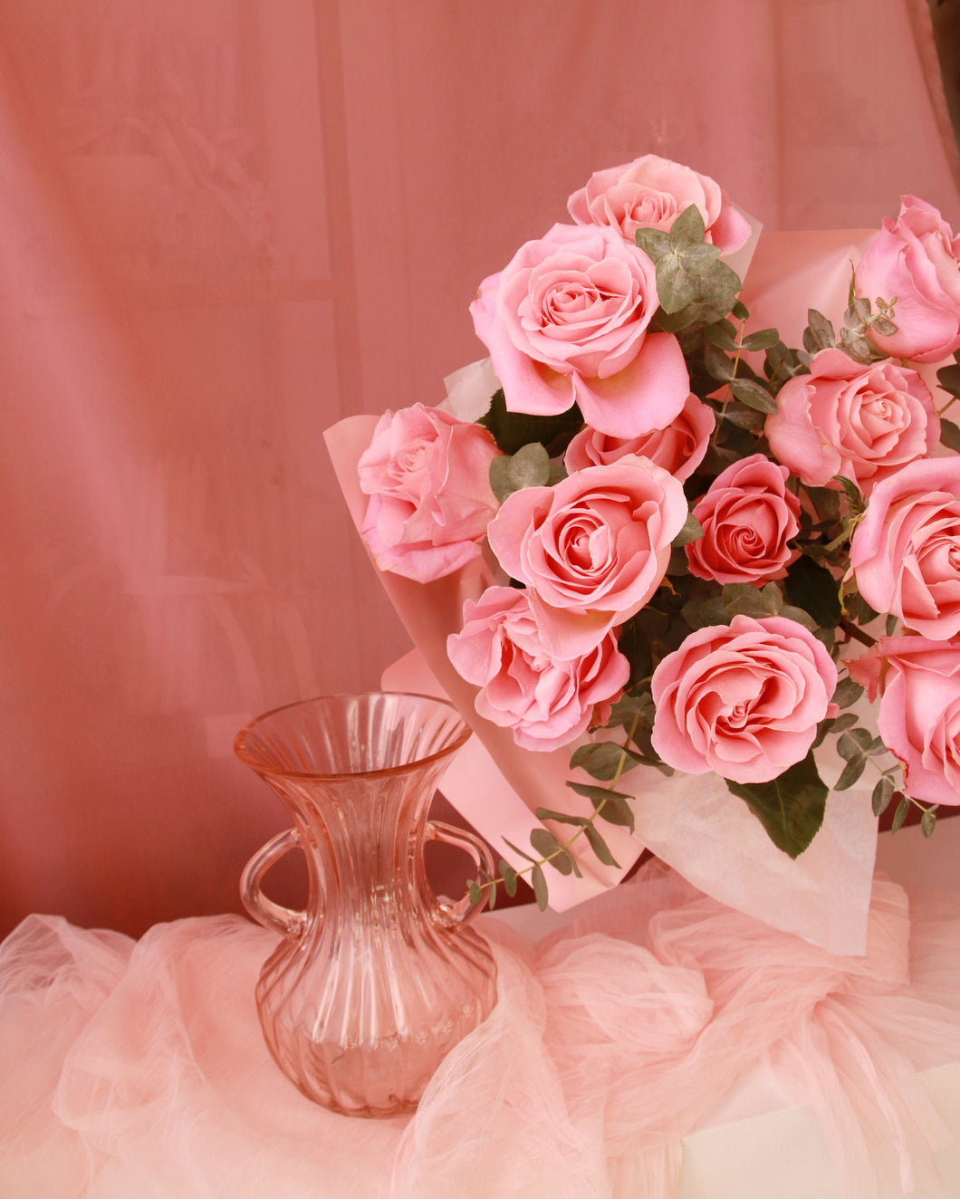 A Dozen Pink Roses